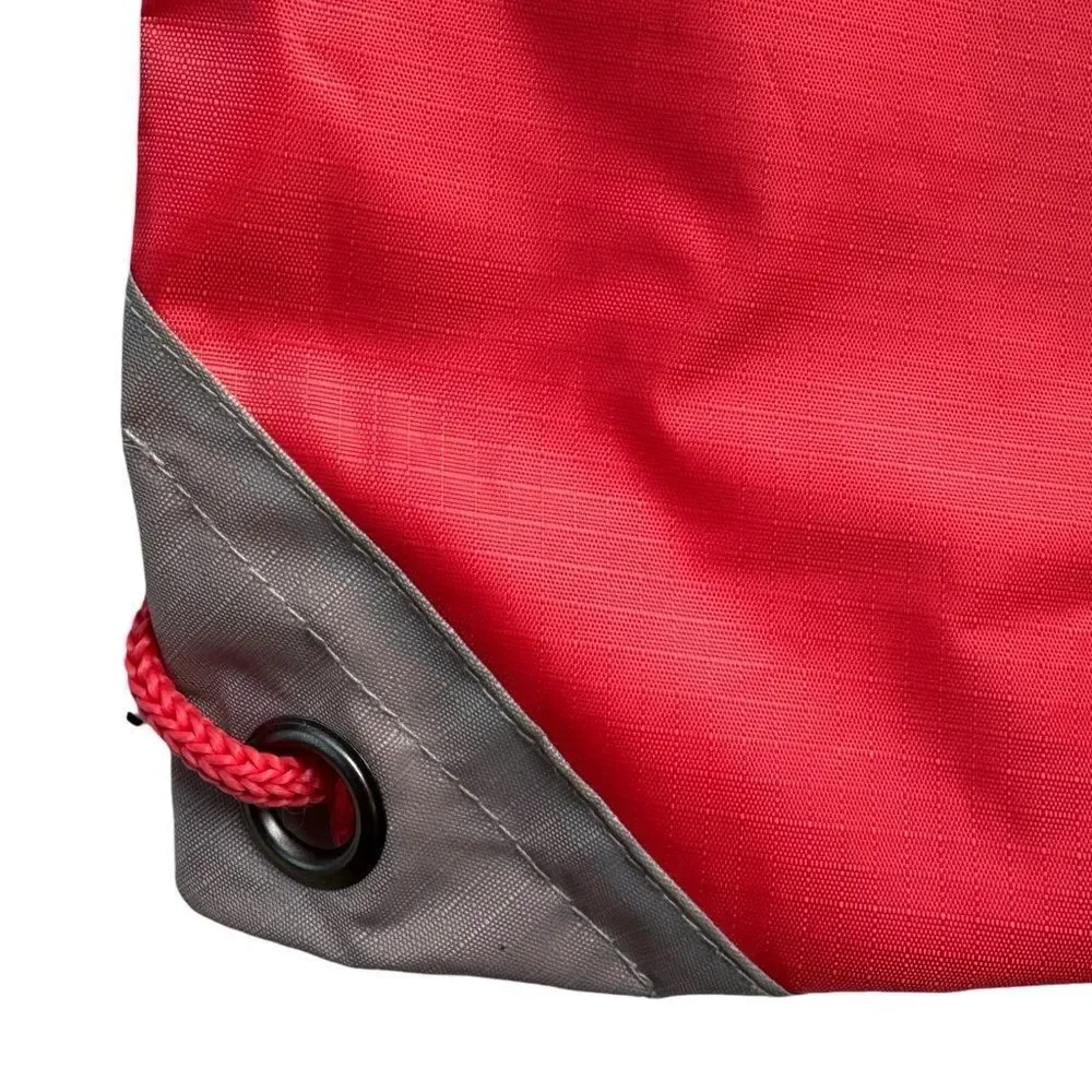Field & Stream Water Resistant Drawstring Bag Backpack Coral & Grey NWT